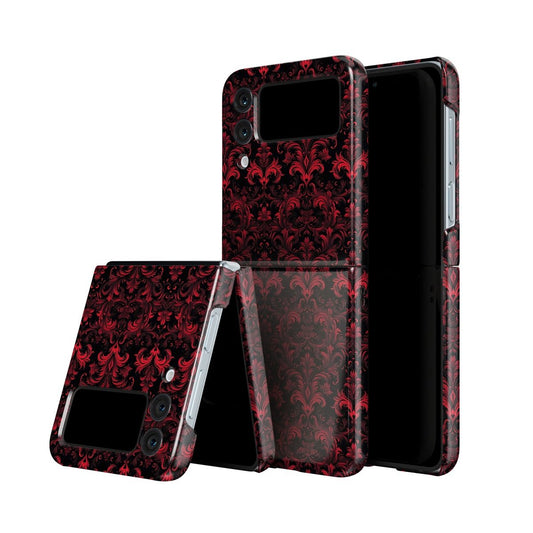 Bloomed in Rouge A Garden of Red Splendor - Samsung Galaxy Z Flip-Flower Phone Case-Tousphone-Tough Case-Galaxy Z Flip 5-Tousphone