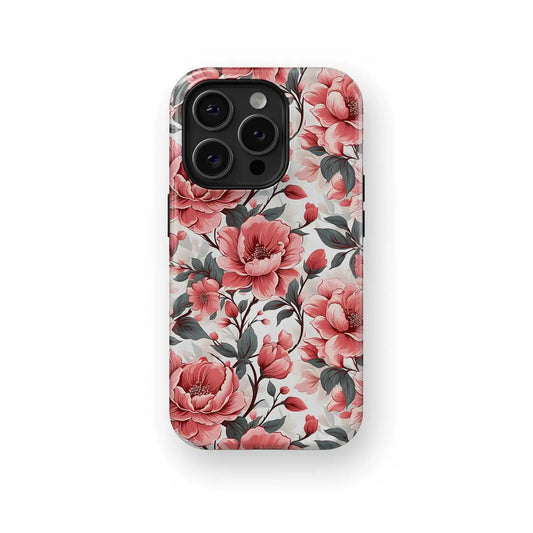 Aflame in Red Beauty of Scarlet Florals - iPhone Case-Tough Case-iPhone 15 Pro Max-Tousphone