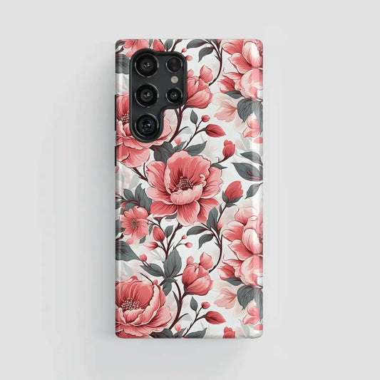 Aflame in Red Beauty of Scarlet Florals - Samsung Case-Galaxy S24 Ultra-Tousphone