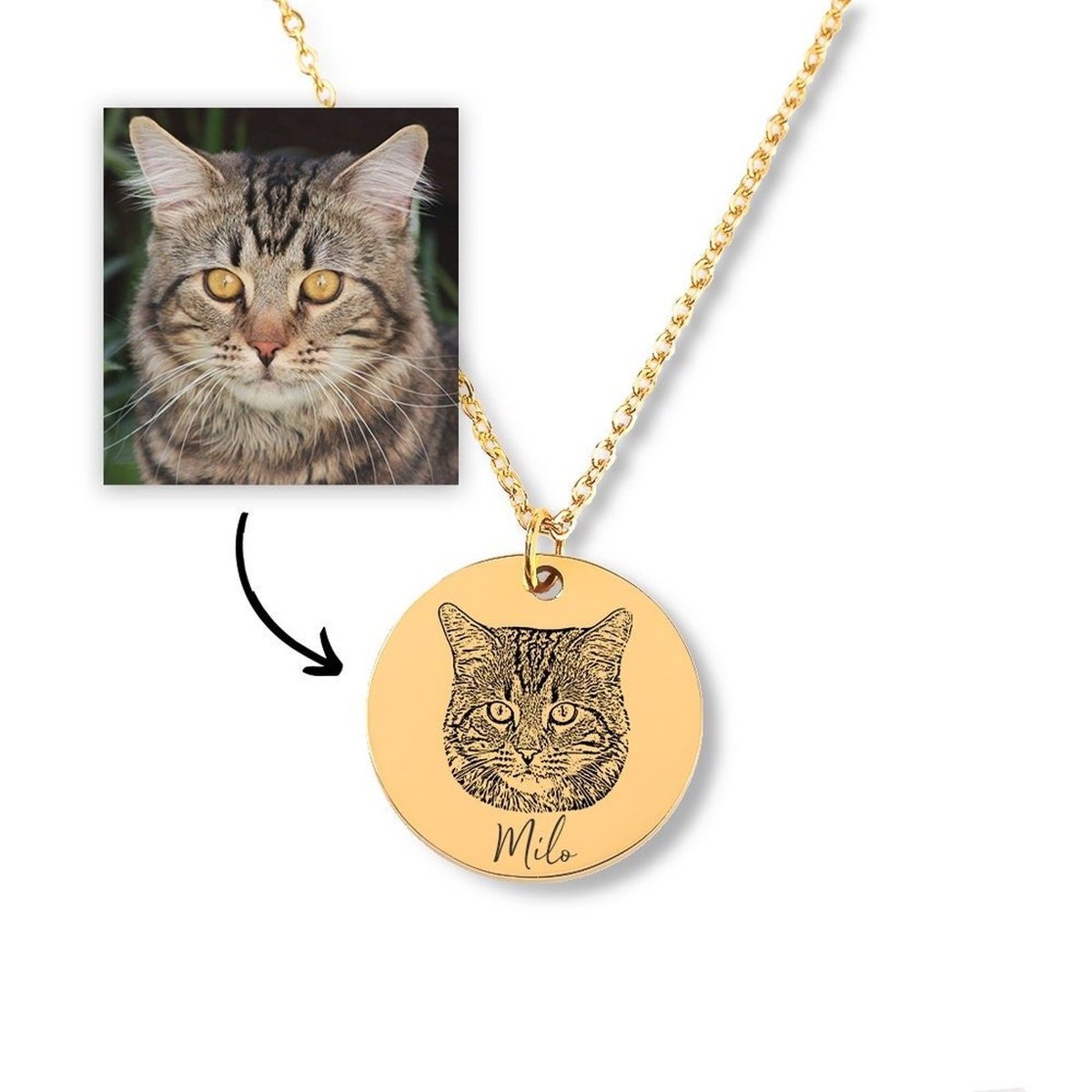 cat portrait necklace, minimalist necklace, cat lover, cat mom, dainty necklace, silver necklace