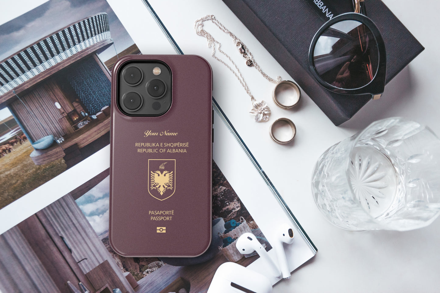 Albania Passport Phone Case