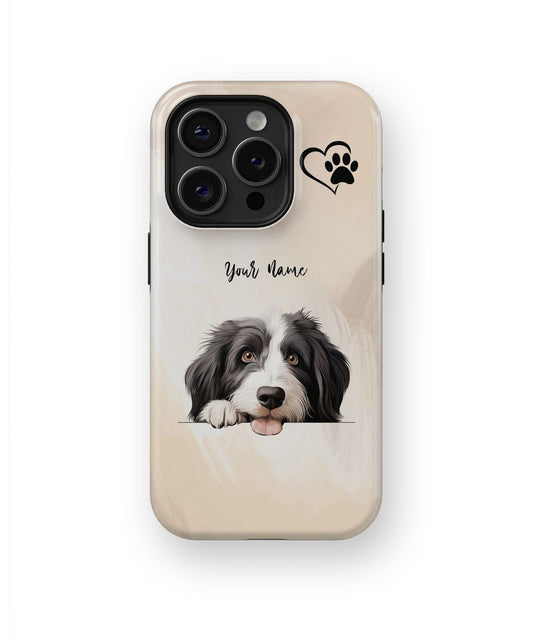 Handyhülle mit Bearded Collie-Motiv