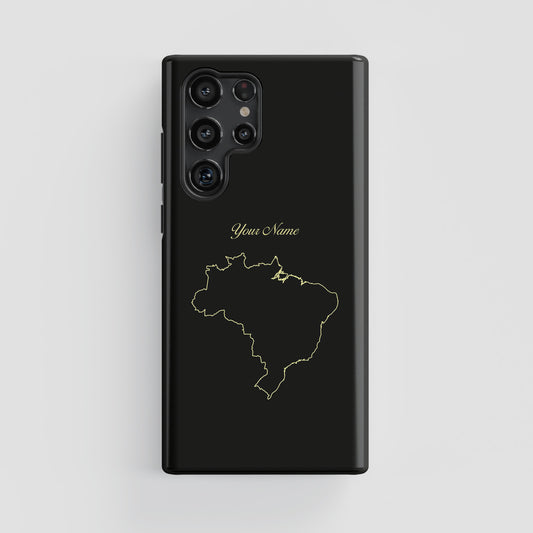 Brazil Country Map - Samsung Galaxy S Case-Country Map Case-Tousphone-Galaxy S24 Ultra-Tough Case-Tousphone