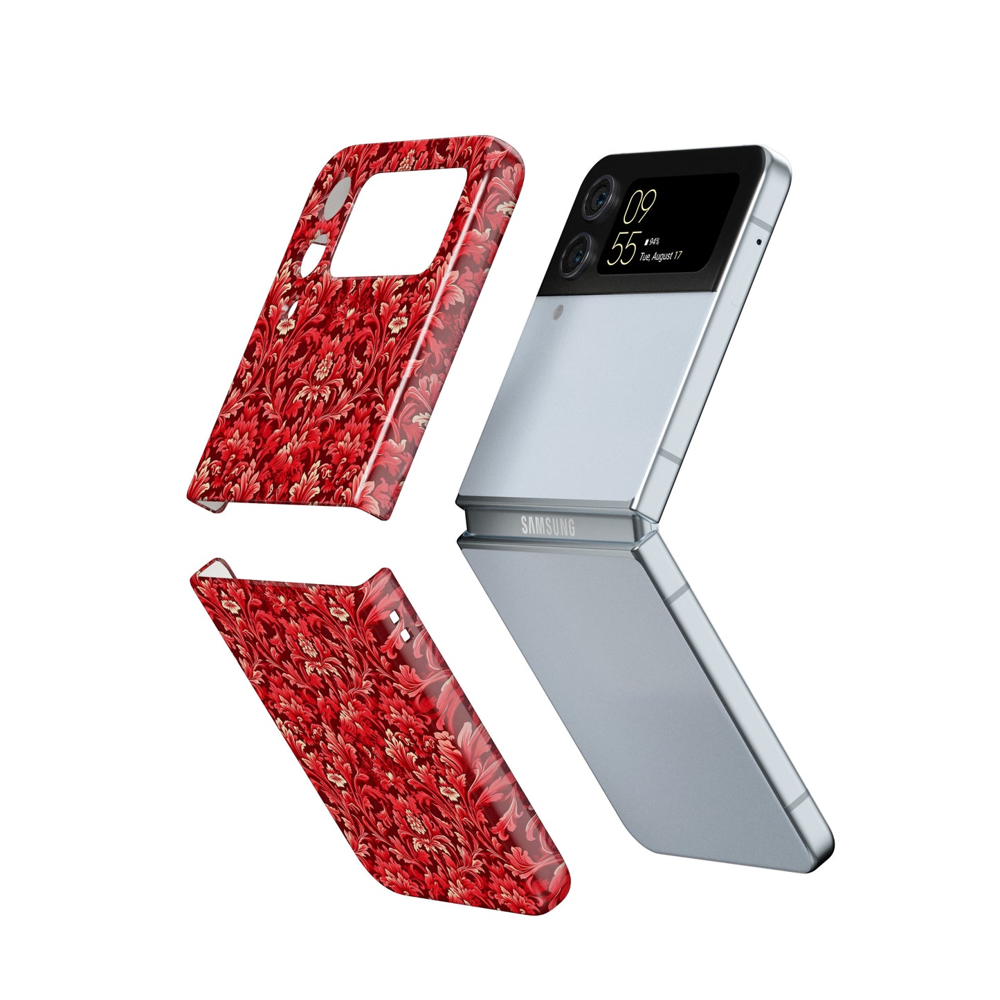 Cardinal Carpets Red Flowers in Full Glory - Samsung Galaxy Z Flip-Flower Phone Case-Tousphone-Tough Case-Galaxy Z Flip 5-Tousphone