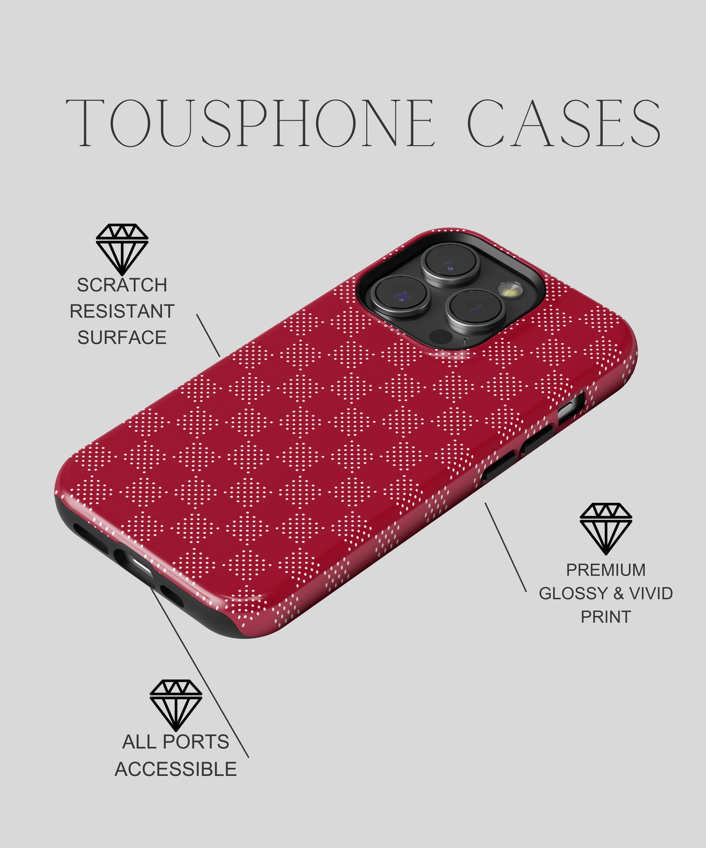 Celestial Elegance - iPhone Case-Red Tempation Case-Tousphone-iPhone 15 Pro Max-Tousphone