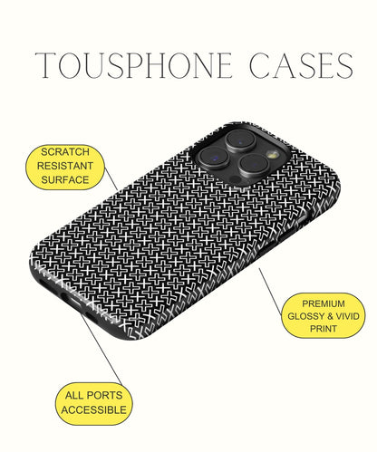 Celestial Longing: Moonlit White Glitter - iPhone Case-Monochrome Seduction Case-Tousphone-Tough Case-iPhone 15 Pro Max-Tousphone