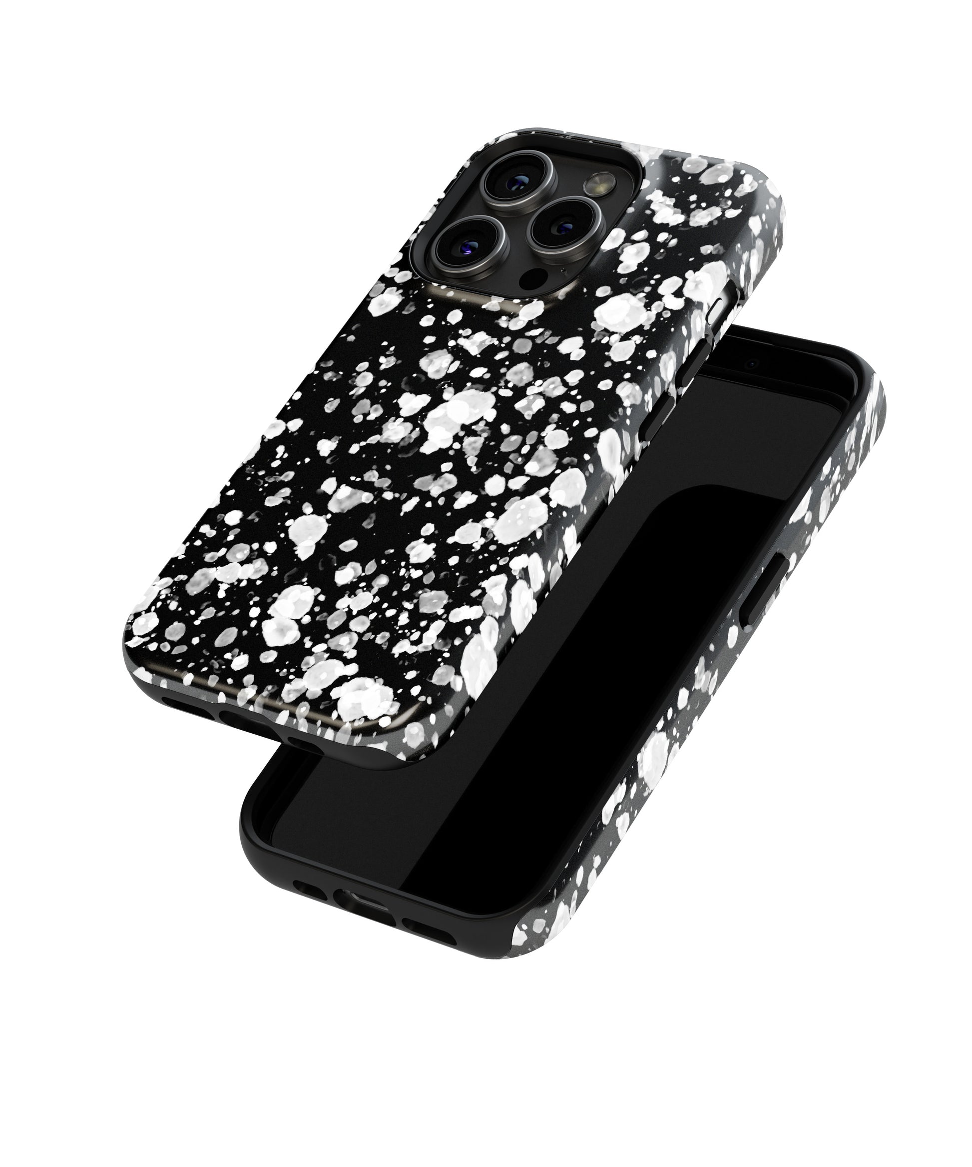 Celestial Obsession: Moonlit White Glitter - iPhone Case-Monochrome Seduction Case-Tousphone-Tough Case-iPhone 15 Pro Max-Tousphone