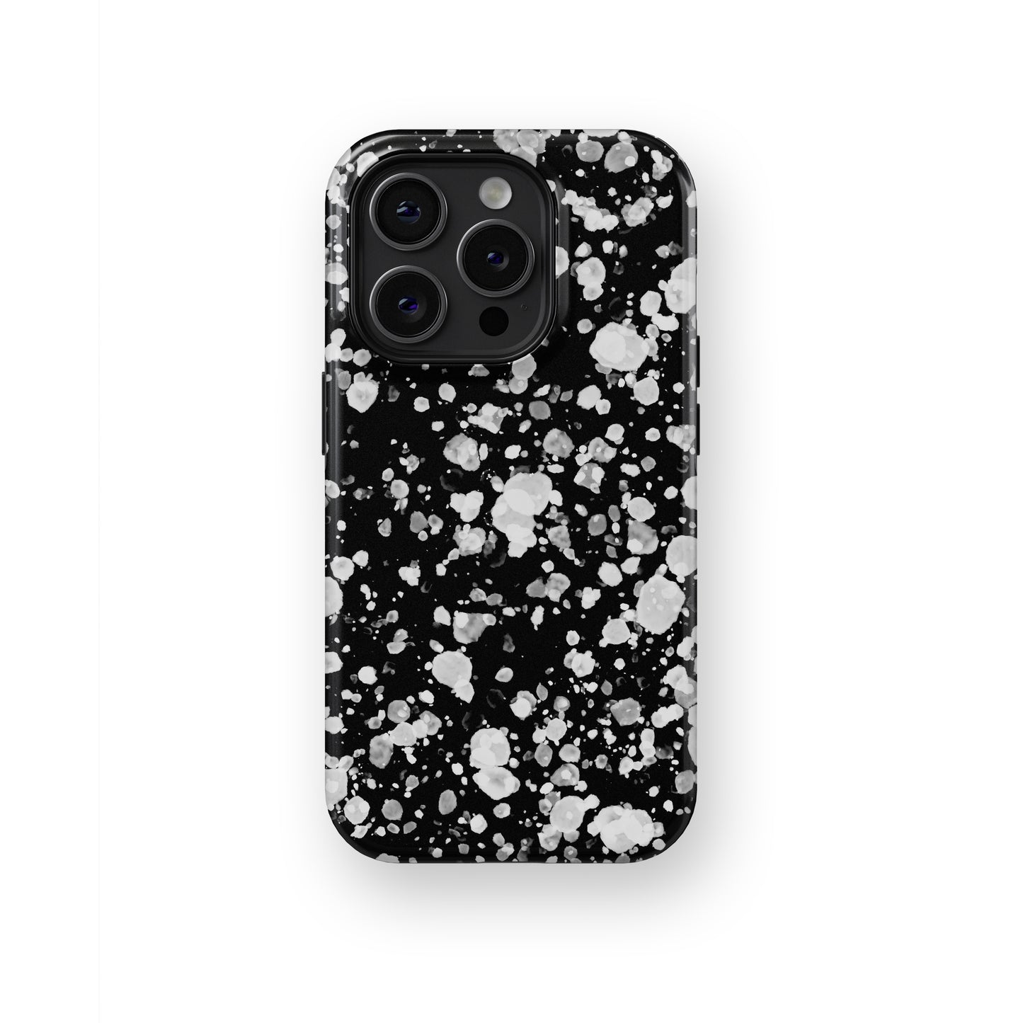 Celestial Obsession: Moonlit White Glitter - iPhone Case-Monochrome Seduction Case-Tousphone-Tough Case-iPhone 15 Pro Max-Tousphone