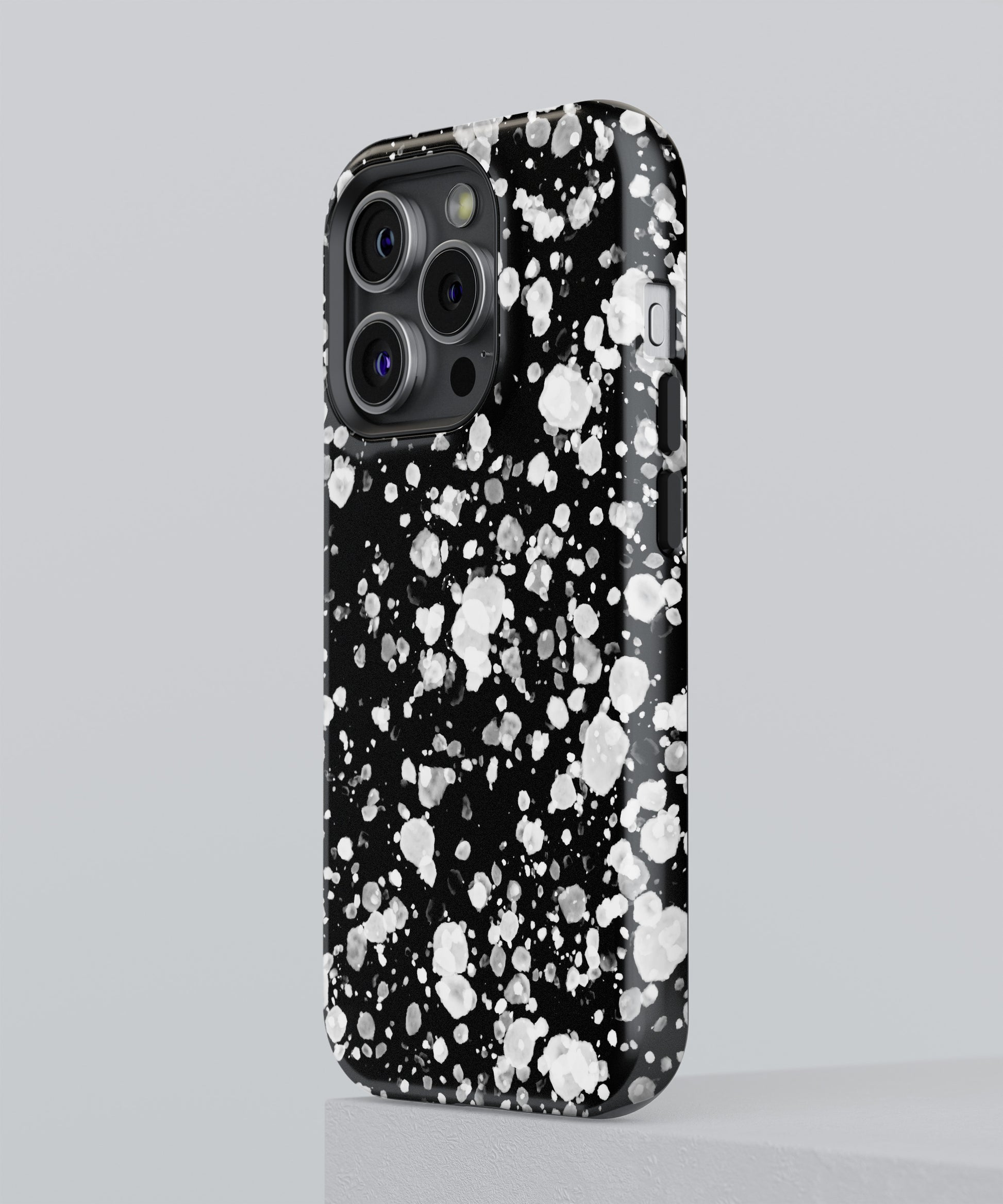 Celestial Obsession: Moonlit White Glitter - iPhone Case-Monochrome Seduction Case-Tousphone-Tough Case-iPhone 15 Pro Max-Tousphone