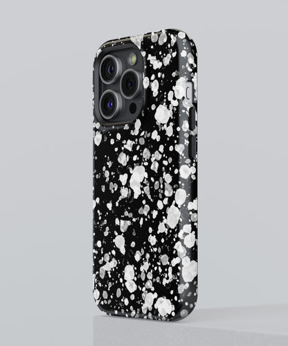 Celestial Obsession: Moonlit White Glitter - iPhone Case-Monochrome Seduction Case-Tousphone-Tough Case-iPhone 15 Pro Max-Tousphone
