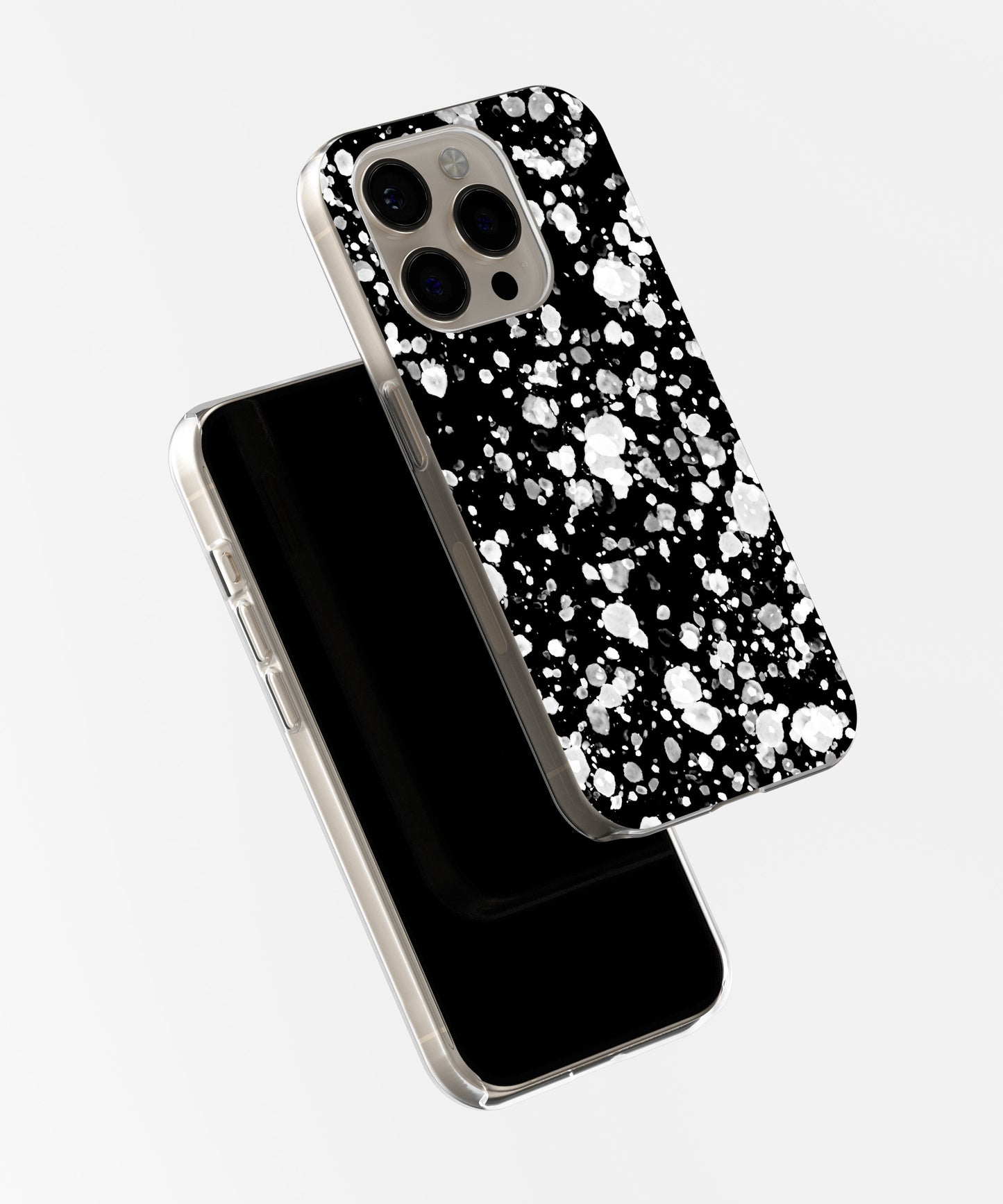 Celestial Obsession: Moonlit White Glitter - iPhone Case-Monochrome Seduction Case-Tousphone-Tough Case-iPhone 15 Pro Max-Tousphone