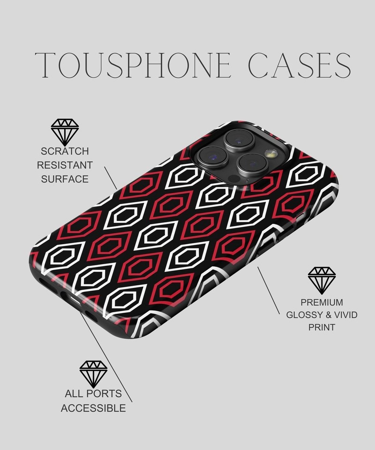 Divine Intrigue - iPhone Case-Red Tempation Case-Tousphone-Tough Case-iPhone 15 Pro Max-Tousphone