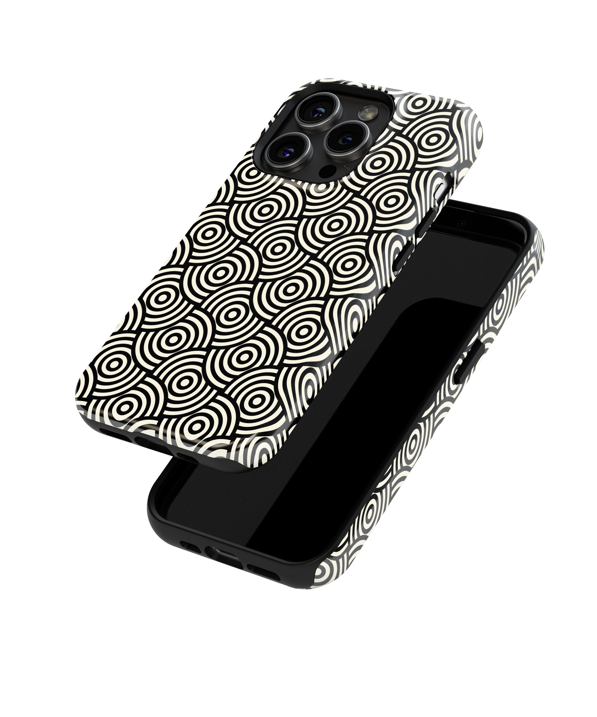 Ebony Allure: Dark Floral Black - iPhone Case-Monochrome Seduction Case-Tousphone-Tough Case-iPhone 15 Pro Max-Tousphone