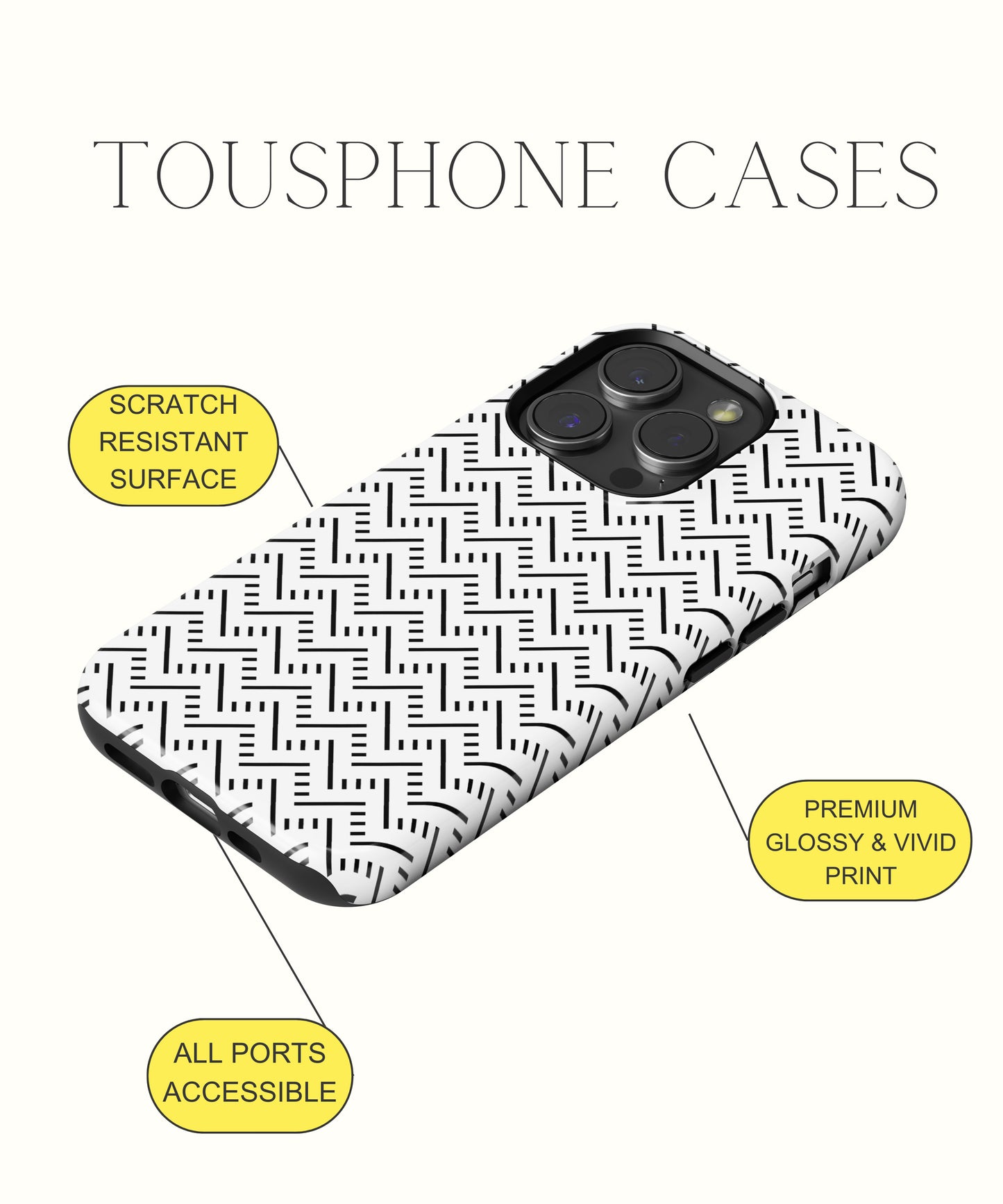 Ebony Euphoria: Dark Floral Black - iPhone Case-Monochrome Seduction Case-Tousphone-Tough Case-iPhone 15 Pro Max-Tousphone