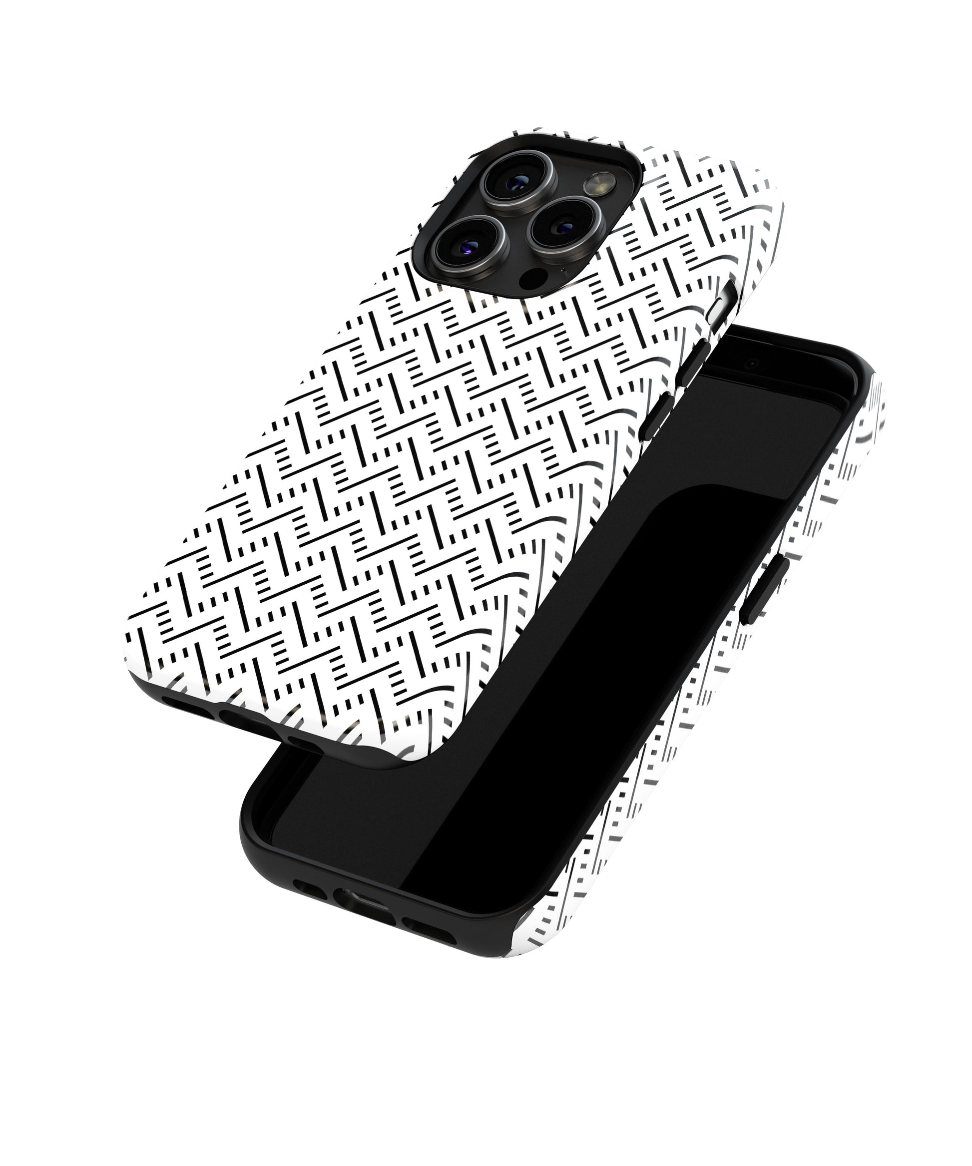 Ebony Euphoria: Dark Floral Black - iPhone Case-Monochrome Seduction Case-Tousphone-Tough Case-iPhone 15 Pro Max-Tousphone