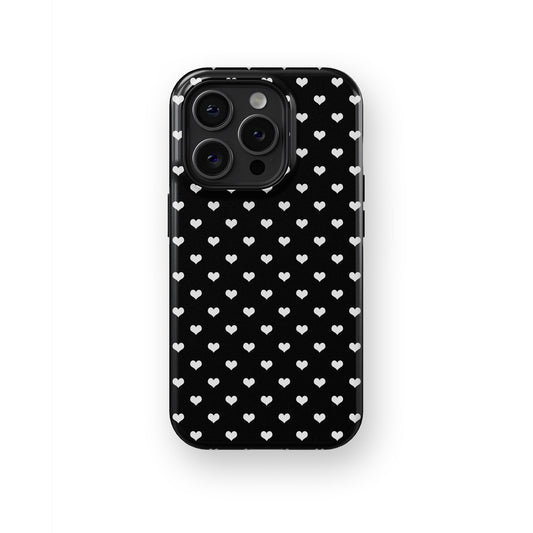 Ebony Euphoria: Glossy Black Floral - iPhone Case-Monochrome Seduction Case-Tousphone-Tough Case-iPhone 15 Pro Max-Tousphone