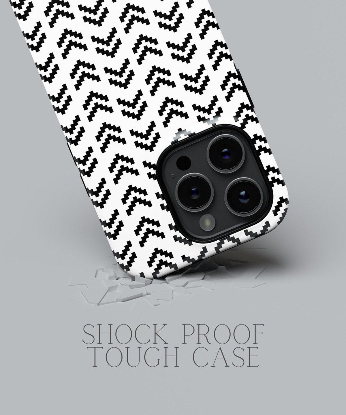 Ebony Whispers: Dark Floral Black - iPhone Case-Monochrome Seduction Case-Tousphone-Tough Case-iPhone 15 Pro Max-Tousphone