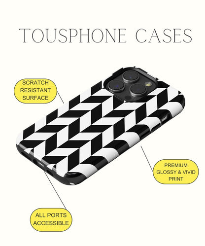 Enigmatic Allure: Transparent White Lace - iPhone Case-Monochrome Seduction Case-Tousphone-Tough Case-iPhone 15 Pro Max-Tousphone