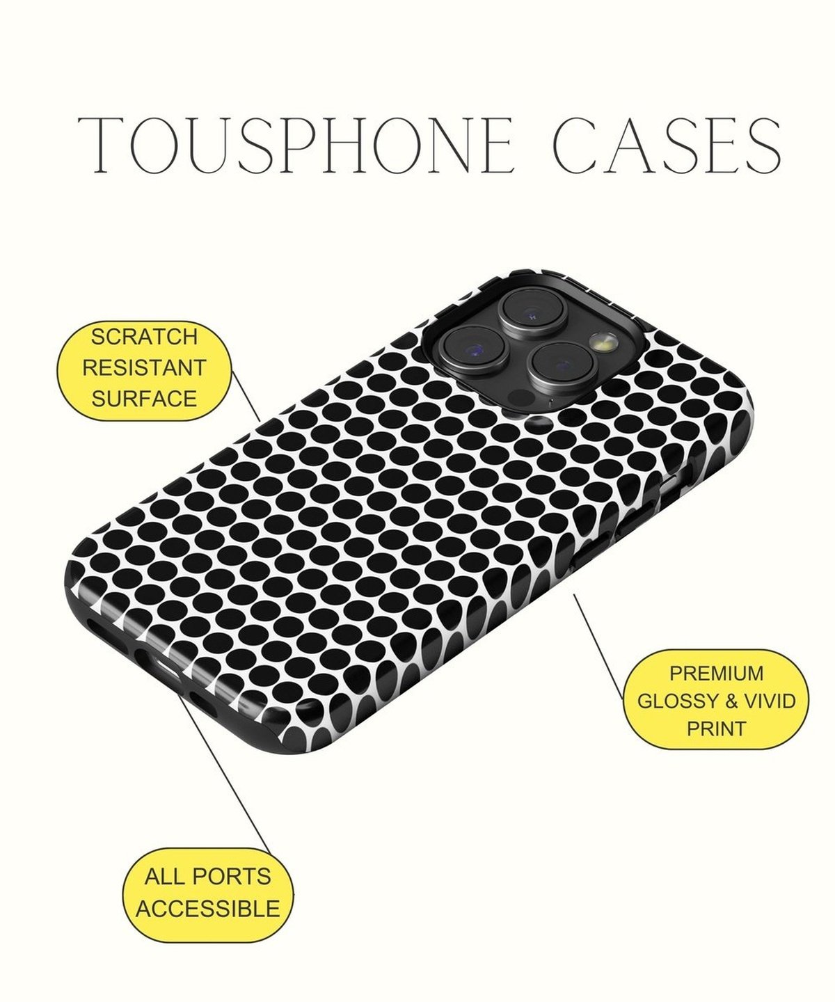 Enigmatic Melodies: Mesmerizing Monochrome Notes - iPhone Case-Monochrome Seduction Case-Tousphone-Tough Case-iPhone 15 Pro Max-Tousphone