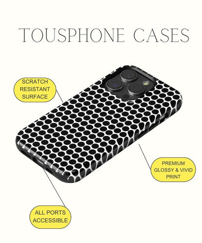 Enigmatic Melodies: Mesmerizing Monochrome Notes - iPhone Case-Monochrome Seduction Case-Tousphone-Tough Case-iPhone 15 Pro Max-Tousphone