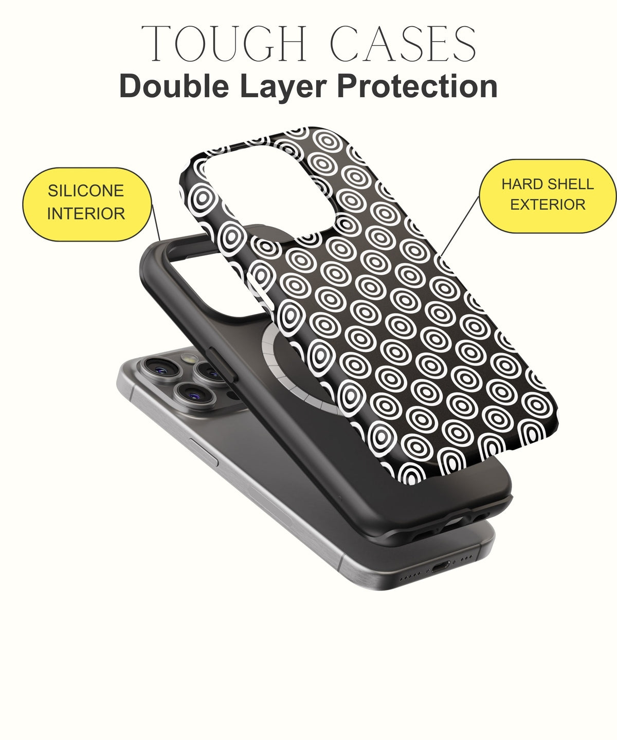 Ethereal Allure: Intricate White Lace - iPhone Case-Monochrome Seduction Case-Tousphone-Tough Case-iPhone 15 Pro Max-Tousphone