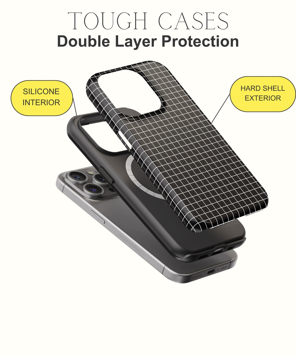 Ethereal Allure: The Enchantment of Contrast - iPhone Case-Monochrome Seduction Case-Tousphone-Tough Case-iPhone 15 Pro Max-Tousphone