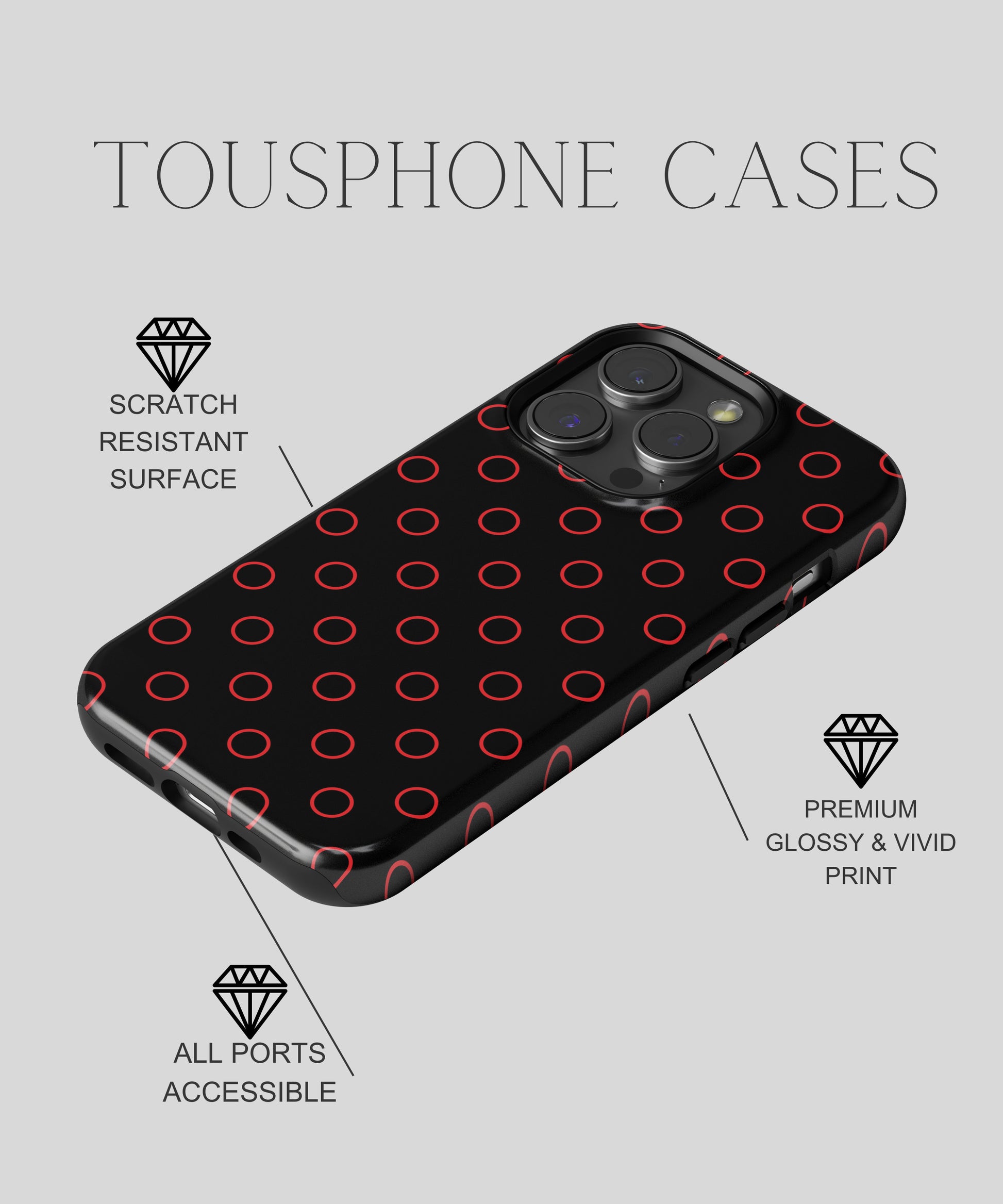 Ethereal Serenity - iPhone Case-Red Tempation Case-Tousphone-iPhone 15 Pro Max-Tousphone