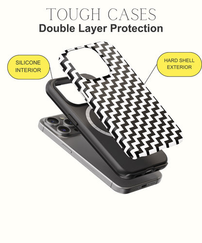 Frosty Whispers: Icy White Feather - iPhone Case-Monochrome Seduction Case-Tousphone-Tough Case-iPhone 15 Pro Max-Tousphone