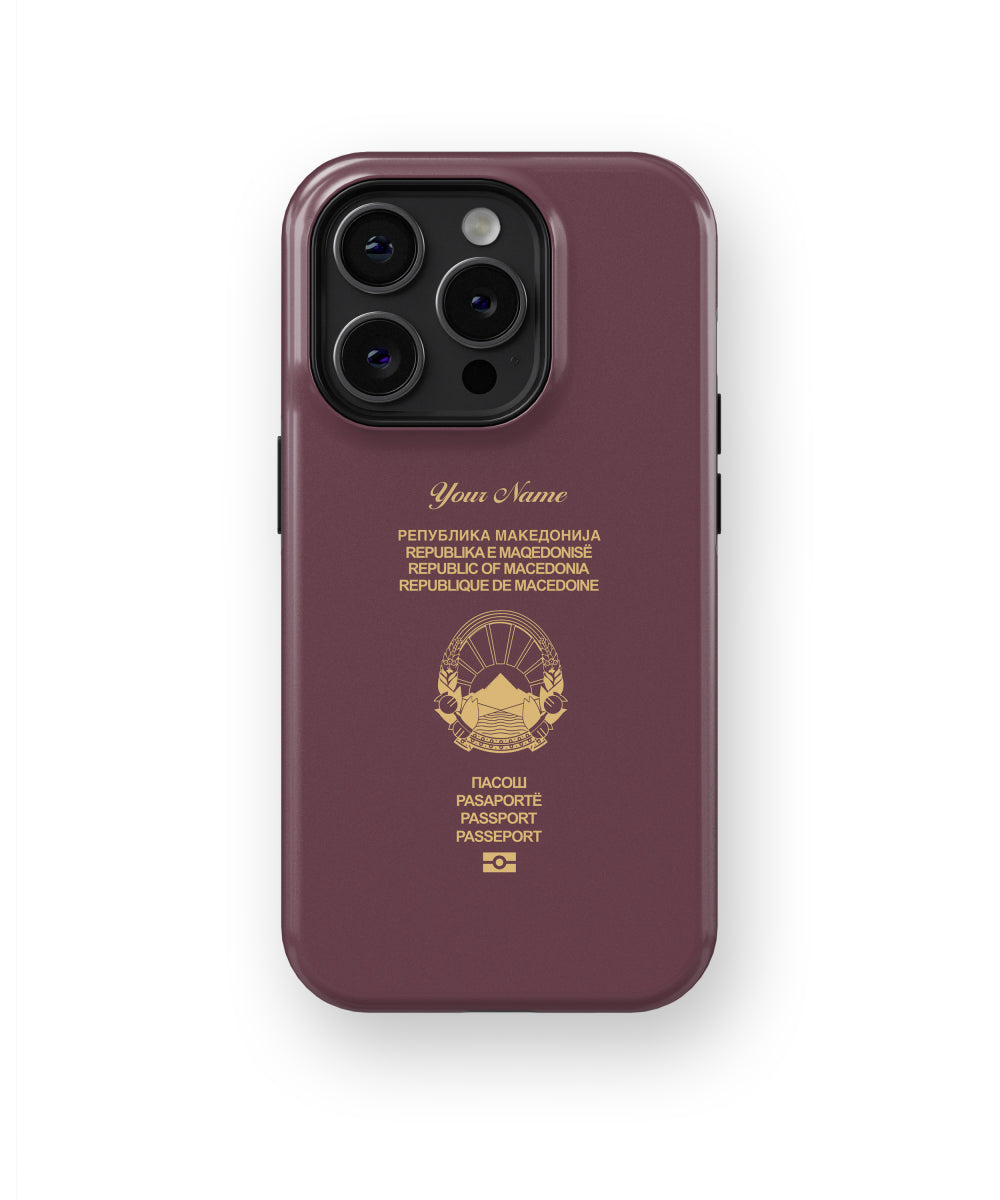 North Macedonia Passport Phone Case