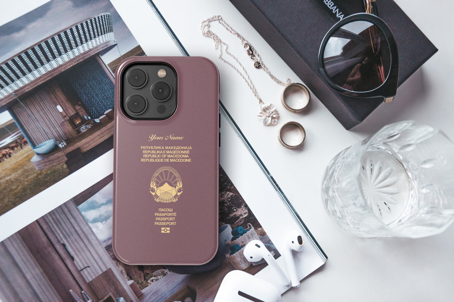 North Macedonia Passport Phone Case