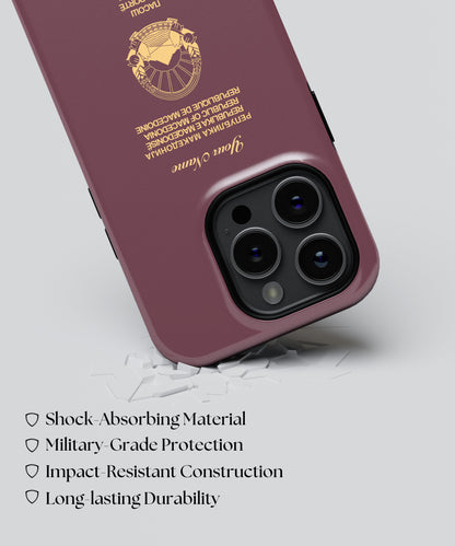 North Macedonia Passport Phone Case