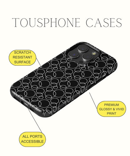 Midnight Passion: Sensuous Black Lace - iPhone Case-Monochrome Seduction Case-Tousphone-Tough Case-iPhone 15 Pro Max-Tousphone