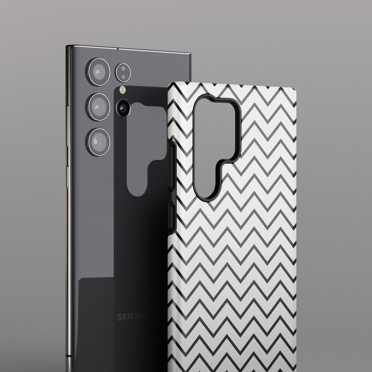 Midnight Whispers: Velvet Black - Samsung Galaxy S Case-Monochrome Seduction Case-Tousphone-Galaxy S24 Ultra-Tough Case-Tousphone