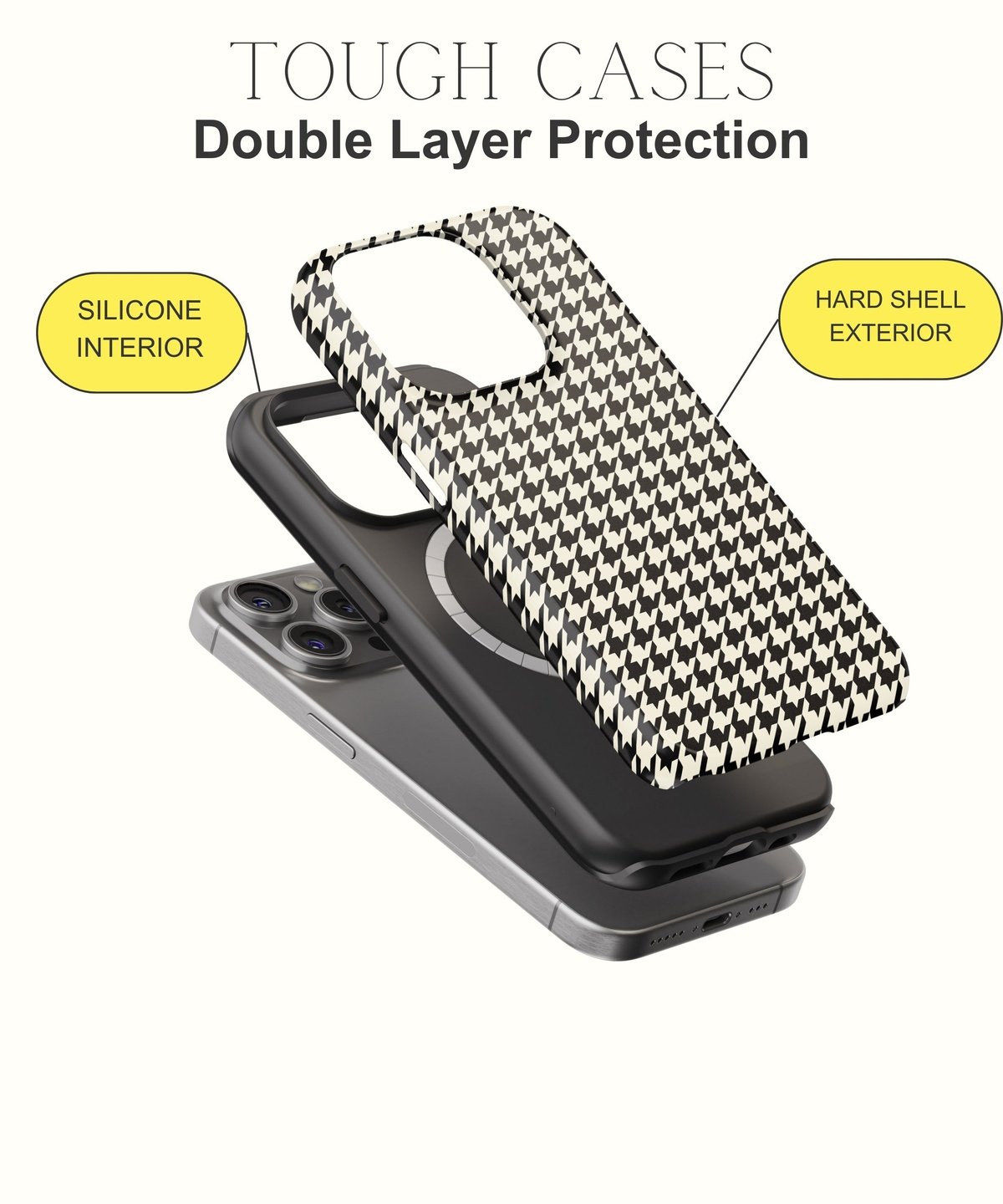 Noir Enigma: Glossy Black Marble - iPhone Case-Monochrome Seduction Case-Tousphone-Tough Case-iPhone 15 Pro Max-Tousphone