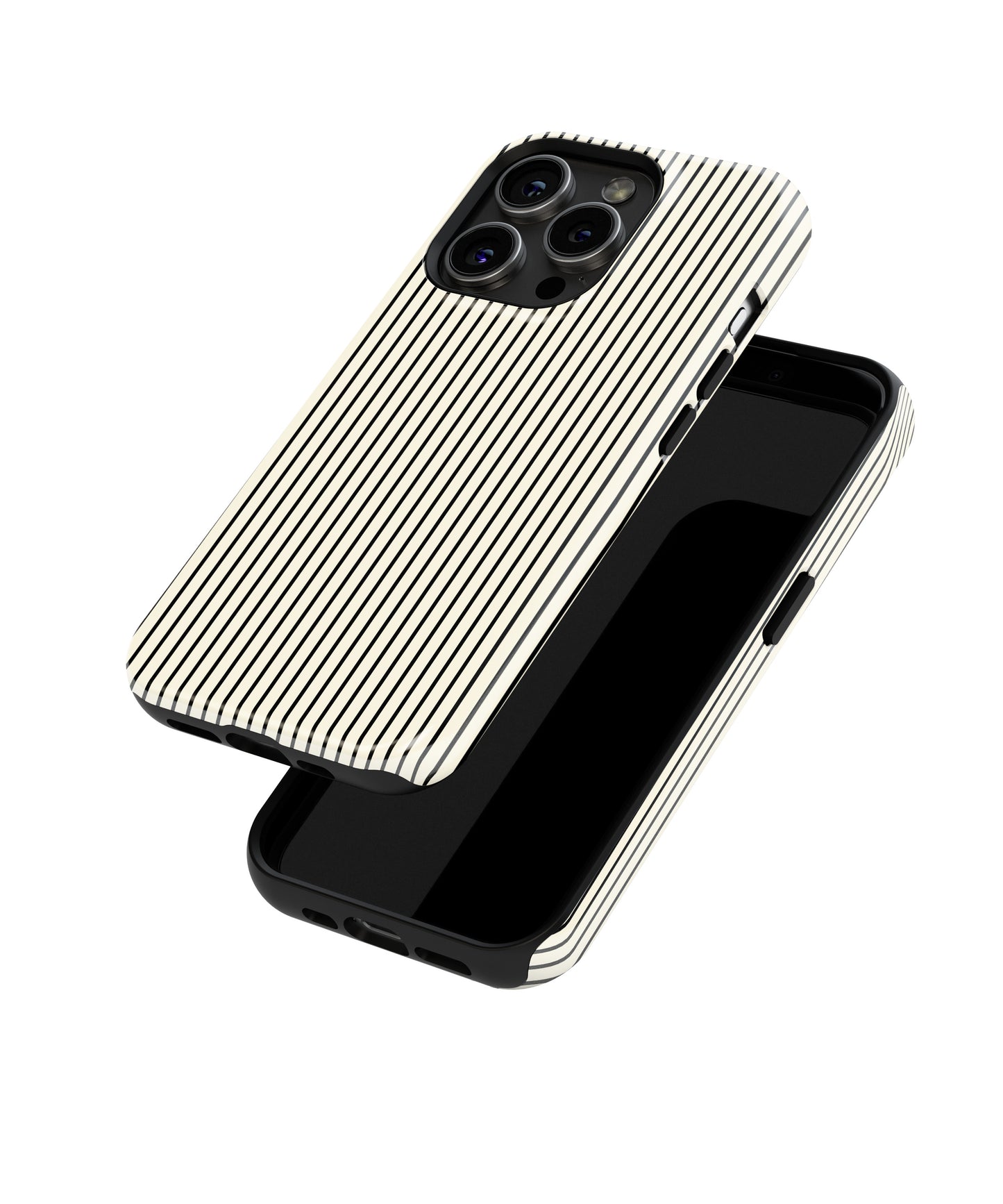 Noir Fantasy: Glossy Black Floral - iPhone Case-Monochrome Seduction Case-Tousphone-Tough Case-iPhone 15 Pro Max-Tousphone