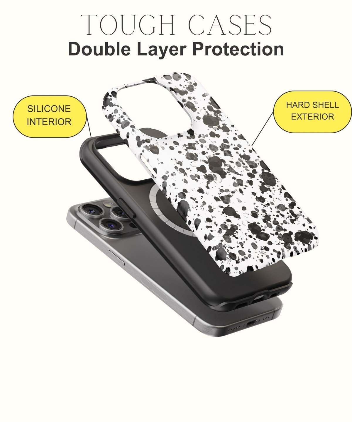 Noir Fantasy: Intricate Black Lace - iPhone Case-Monochrome Seduction Case-Tousphone-Tough Case-iPhone 15 Pro Max-Tousphone