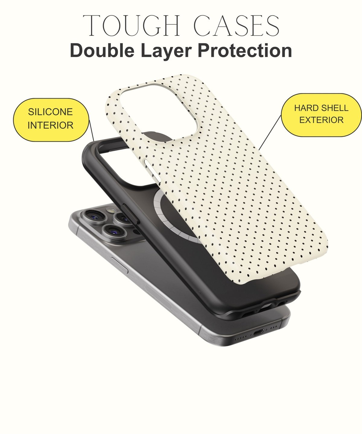 Noir Goddess: Glossy Black Floral - iPhone Case-Monochrome Seduction Case-Tousphone-Tough Case-iPhone 15 Pro Max-Tousphone