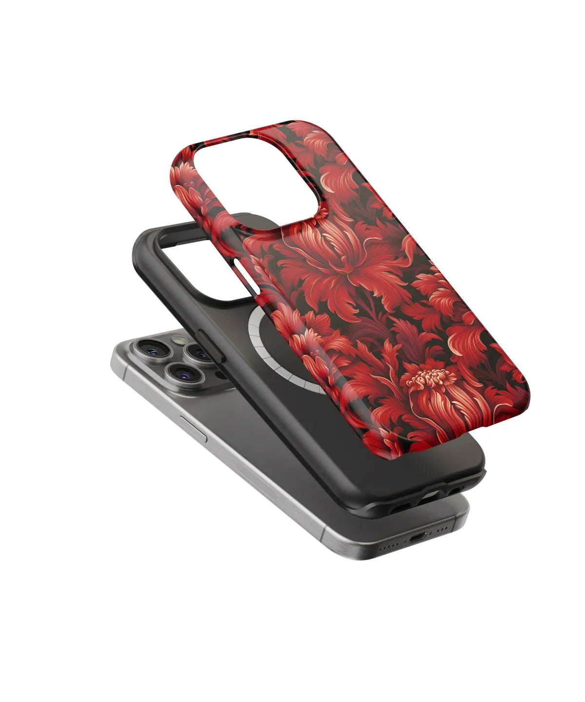 Ruby Revelry Exploring the World of Red Blooms - iPhone Case-Tousphone