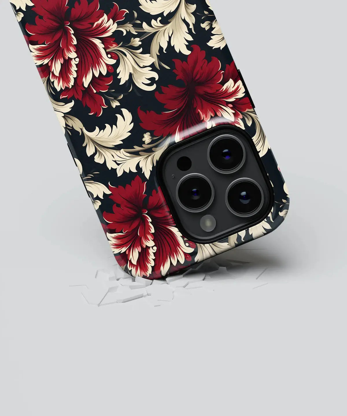 Scarlet Sonata Harmony in Red Floral Beauty - iPhone Case-Tousphone