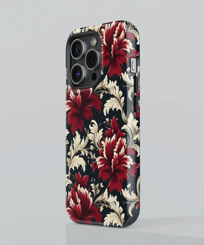 Scarlet Sonata Harmony in Red Floral Beauty - iPhone Case-Tousphone