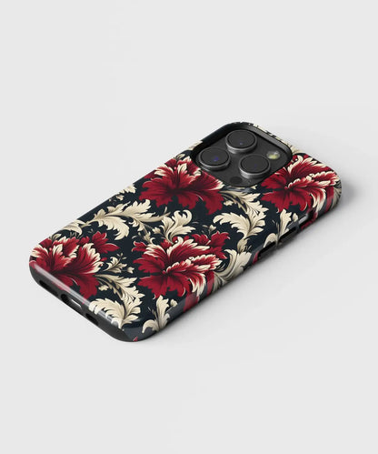 Scarlet Sonata Harmony in Red Floral Beauty - iPhone Case-Tousphone