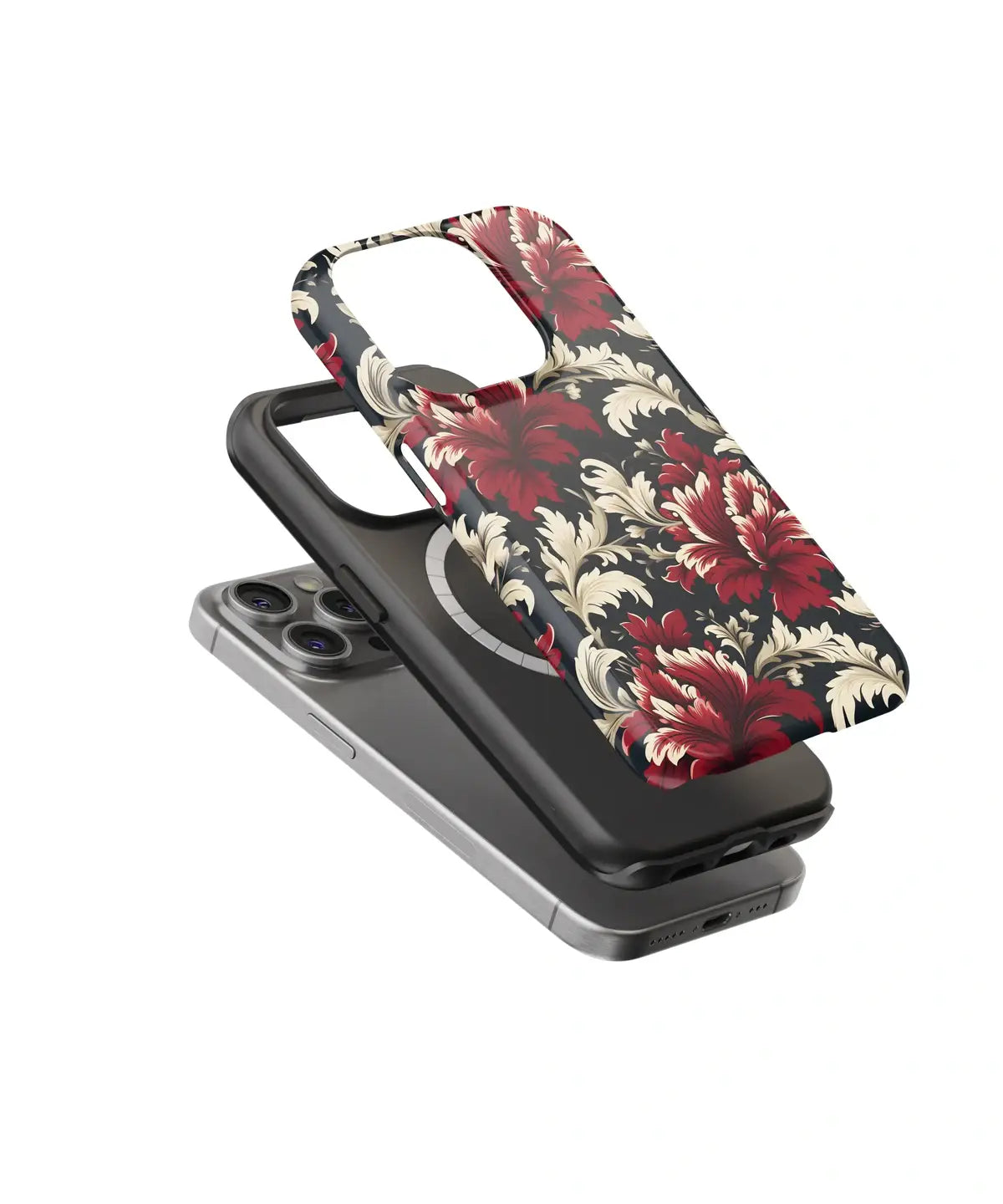 Scarlet Sonata Harmony in Red Floral Beauty - iPhone Case-Tousphone