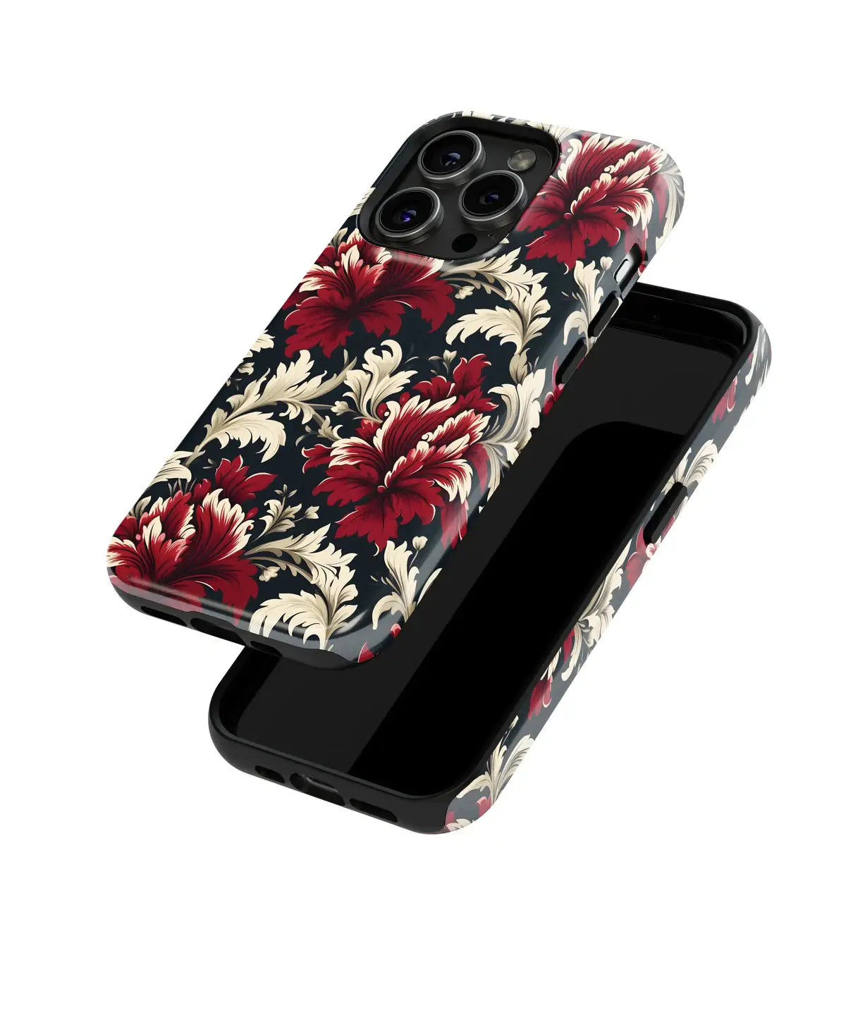 Scarlet Sonata Harmony in Red Floral Beauty - iPhone Case-Tousphone