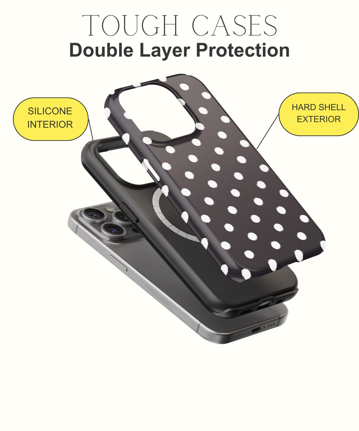 Seductive Noir: Black Lace - iPhone Case-Monochrome Seduction Case-Tousphone-Tough Case-iPhone 15 Pro Max-Tousphone