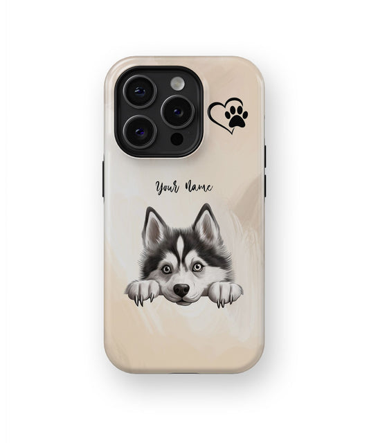 Sibirische Husky Hund Hund Handytasche - Google Pixel 8/7/6/Pro, Hund Mama Fall, benutzerdefinierte Hund Abdeckung, Hund Portrait, Geschenk für Hundeliebhaber