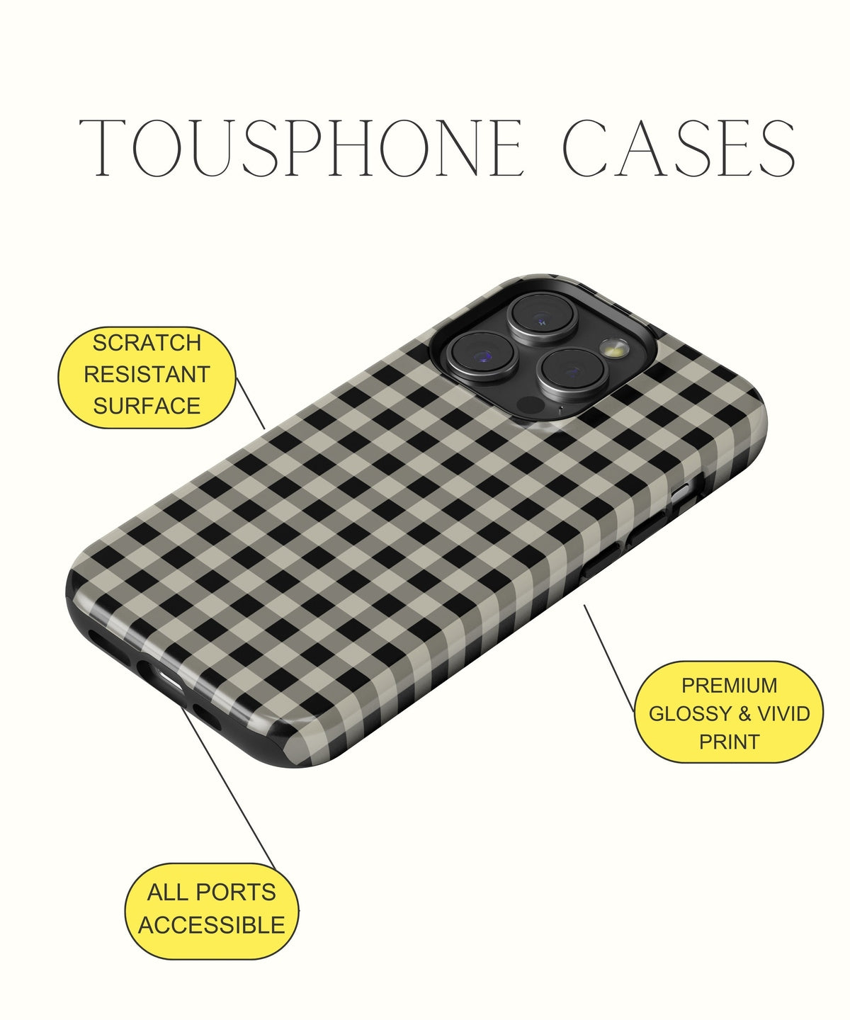 Sultry Shadows: Sensual Black Lace - iPhone Case-Monochrome Seduction Case-Tousphone-Tough Case-iPhone 15 Pro Max-Tousphone