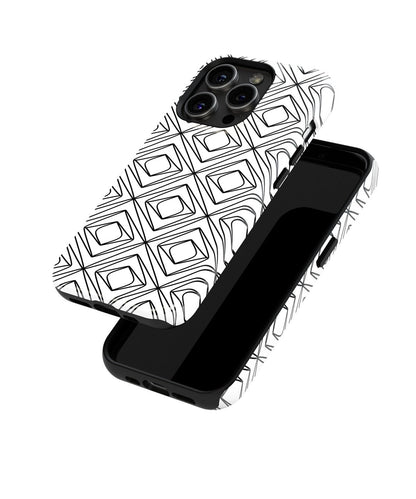 Tempting Noir Nights: Glossy Black Lace - iPhone Case-Monochrome Seduction Case-Tousphone-Tough Case-iPhone 15 Pro Max-Tousphone