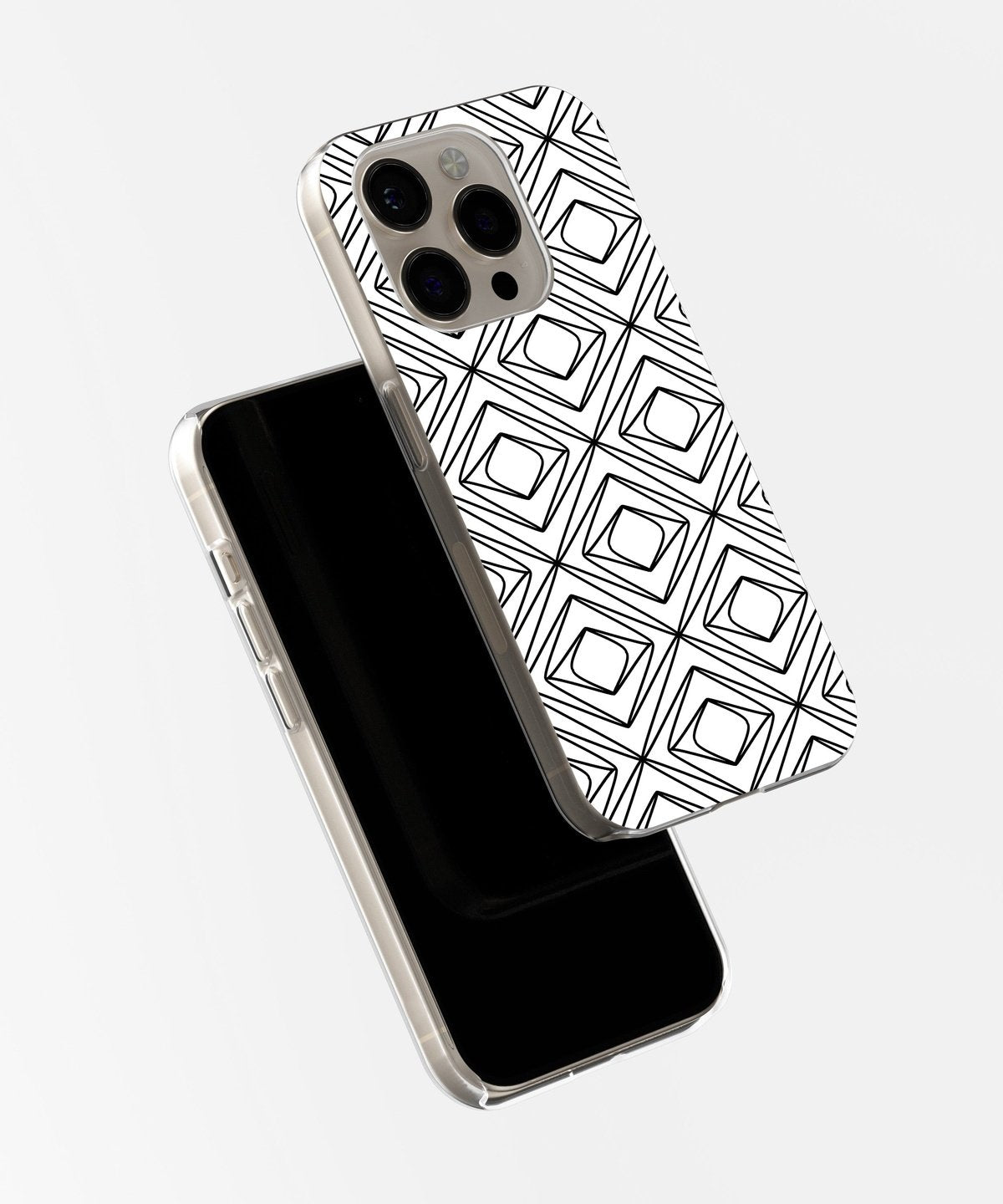 Tempting Noir Nights: Glossy Black Lace - iPhone Case-Monochrome Seduction Case-Tousphone-Tough Case-iPhone 15 Pro Max-Tousphone