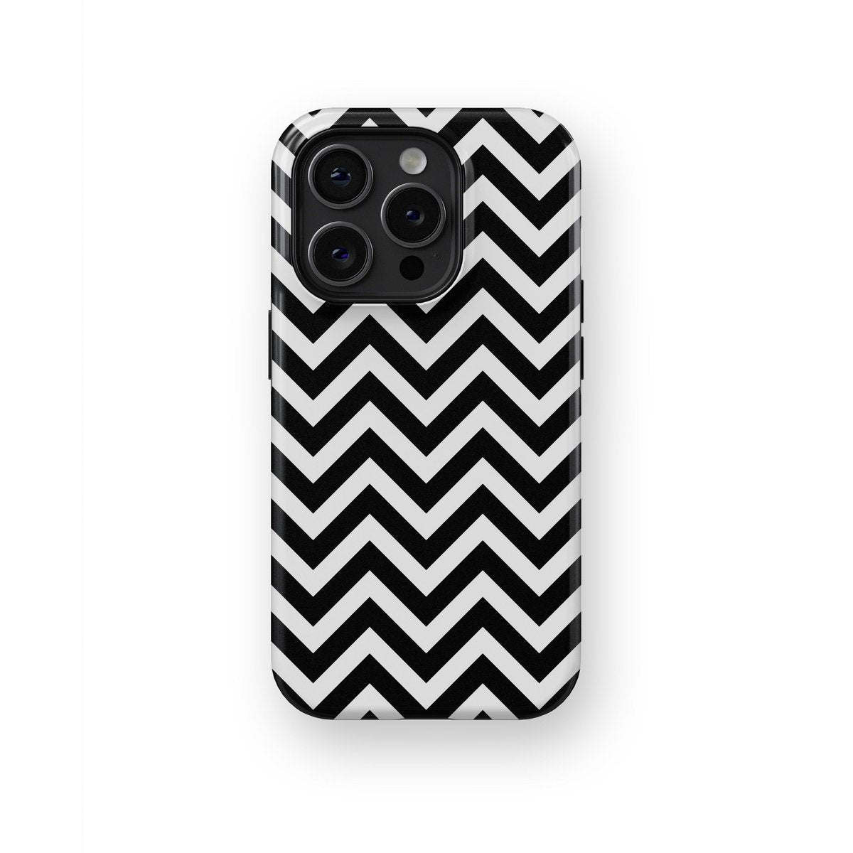 Tempting Noir: Glossy Black Lace - iPhone Case-Monochrome Seduction Case-Tousphone-Tough Case-iPhone 15 Pro Max-Tousphone