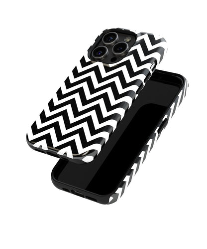 Tempting Noir: Glossy Black Lace - iPhone Case-Monochrome Seduction Case-Tousphone-Tough Case-iPhone 15 Pro Max-Tousphone